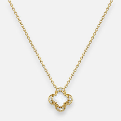 Collar Trébol de la Suerte Circones Nácar