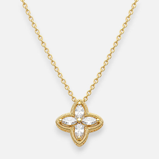 Collar Flor Circones Marquise