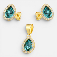 Conjunto Gota Circones Turquesa