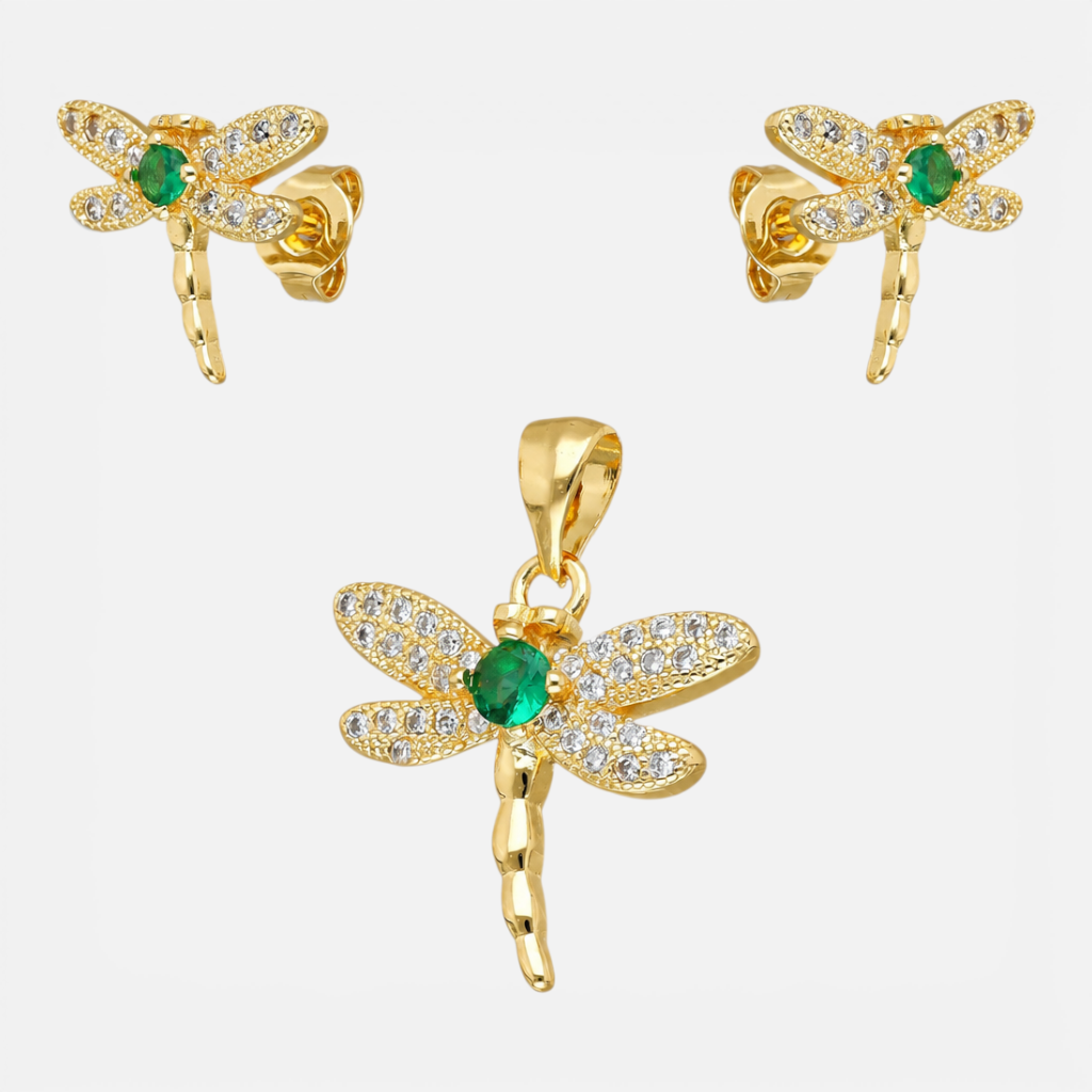Conjunto Libélula Circones Esmeralda