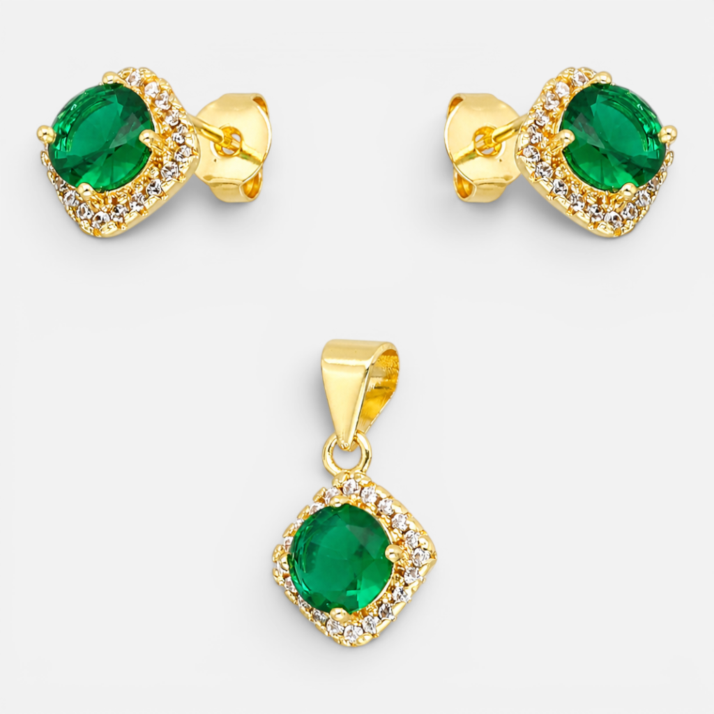 Conjunto Rombo Circón Esmeralda
