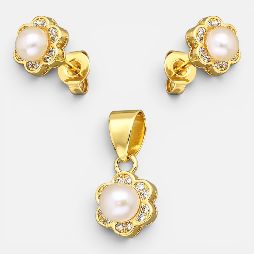 Conjunto Flor Perla Circones