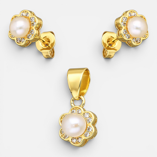 Conjunto Flor Perla Circones