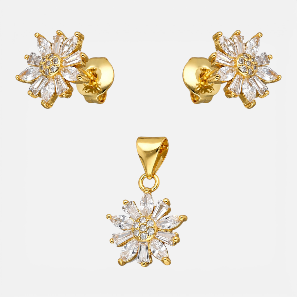 Conjunto Flor Circones Baguette