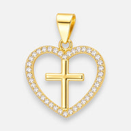 Colgante Corazón Cruz Circones