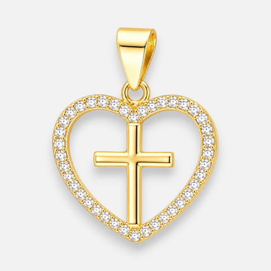 Colgante Corazón Cruz Circones