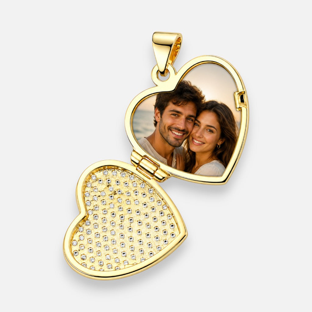 Colgante Relicario Corazón Circones