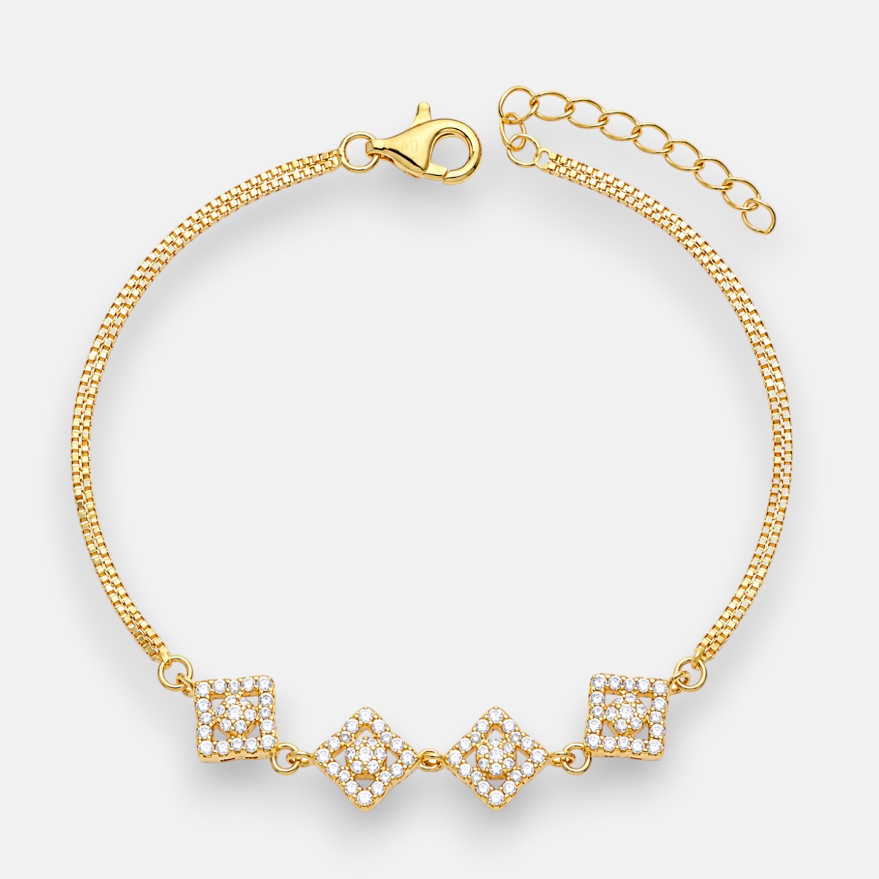 Pulsera Doble Veneciana Flores Circones