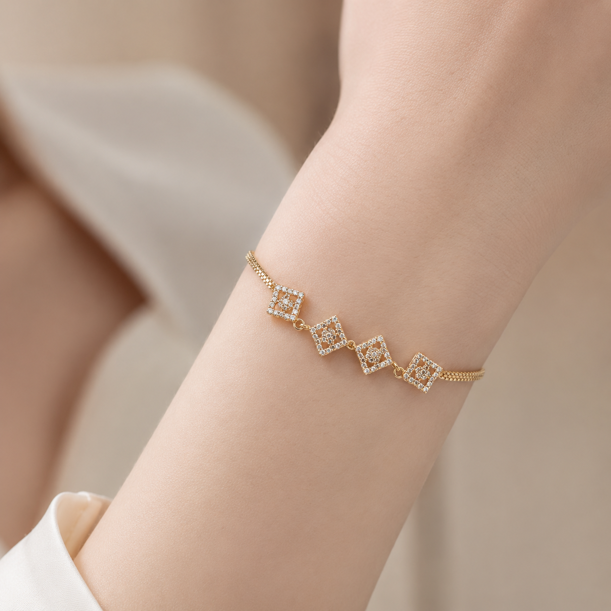 Pulsera Doble Veneciana Flores Circones