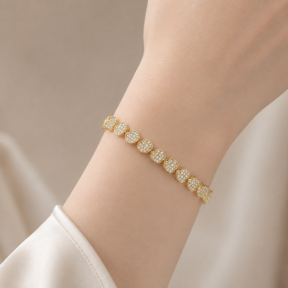 Pulsera Corazones Circones Sin Fin