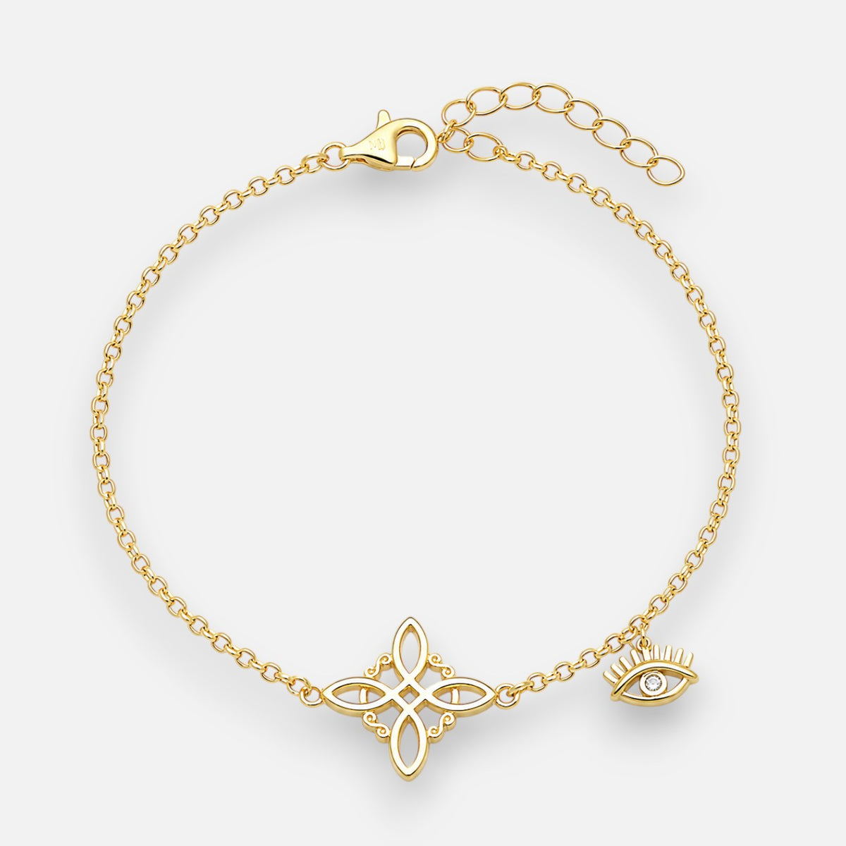 Pulsera Nudo de Brujas Ojo Turco Circón