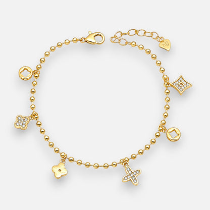 Pulsera Esferas Trébol de la Suerte Circones