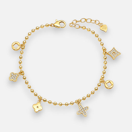 Pulsera Esferas Trébol de la Suerte Circones