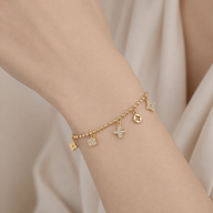 Pulsera Esferas Trébol de la Suerte Circones