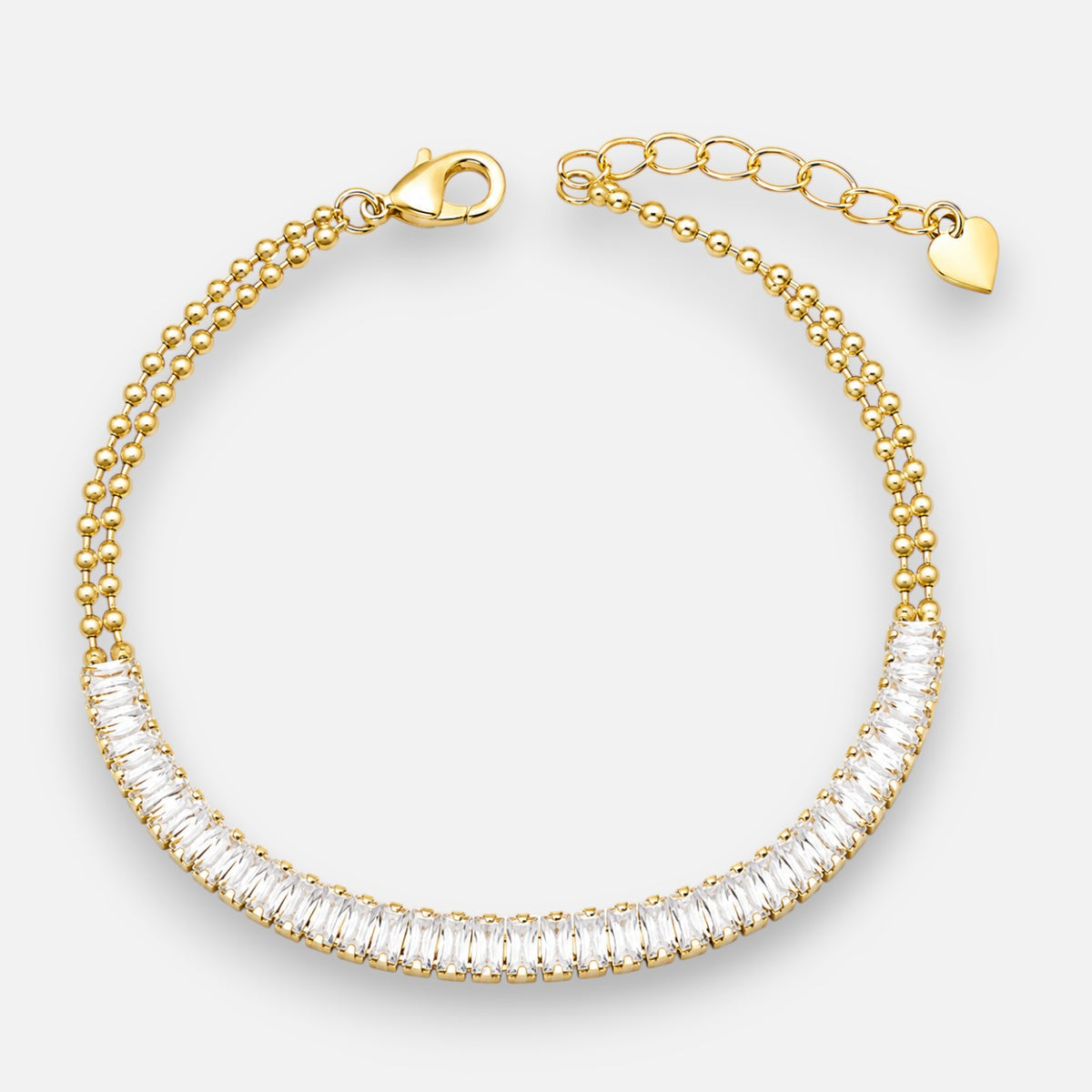 Pulsera Esferas Circones Baguette