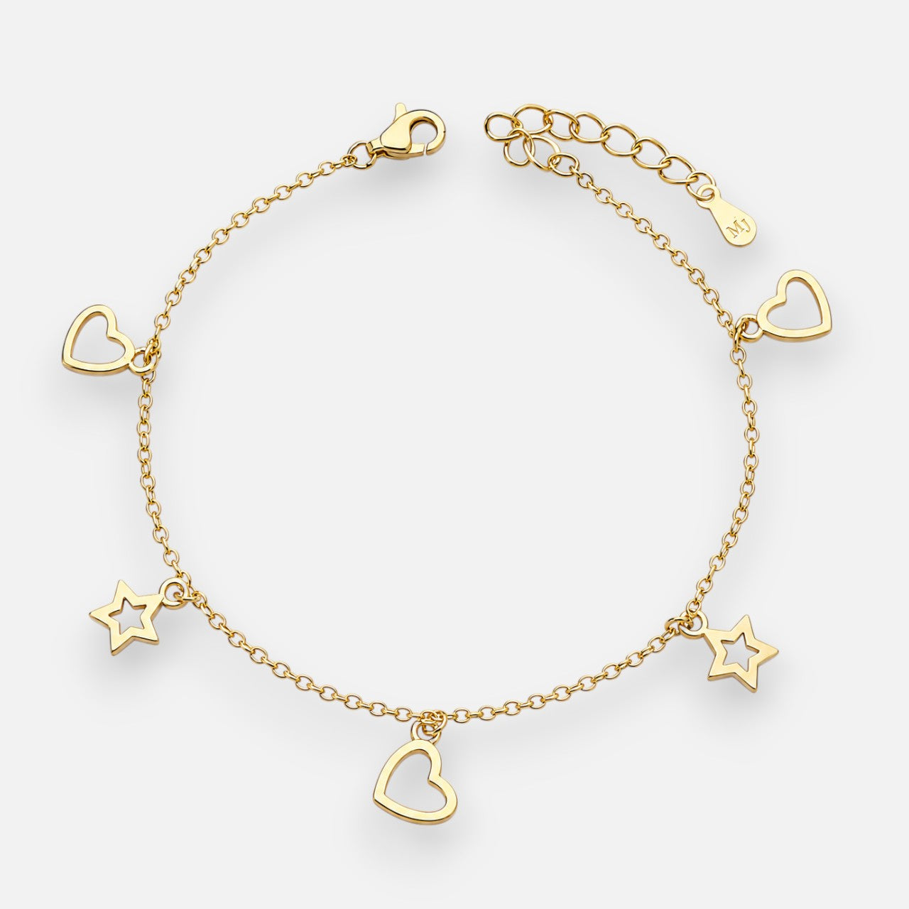 Pulsera Tradicional Corazones Estrellas