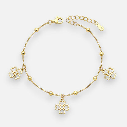 Pulsera Esferas Trébol 4 Hojas