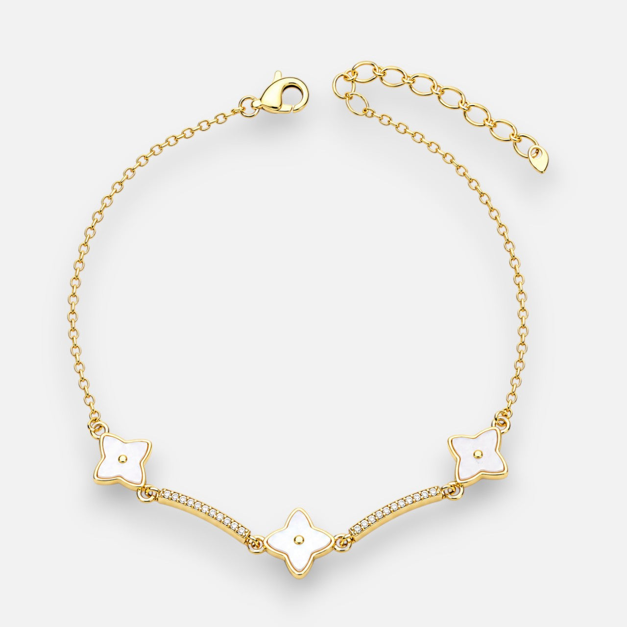 Pulsera Trébol de la Suerte Nácar Circones