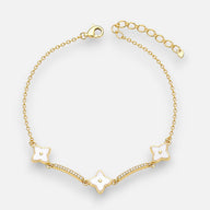 Pulsera Trébol de la Suerte Nácar Circones