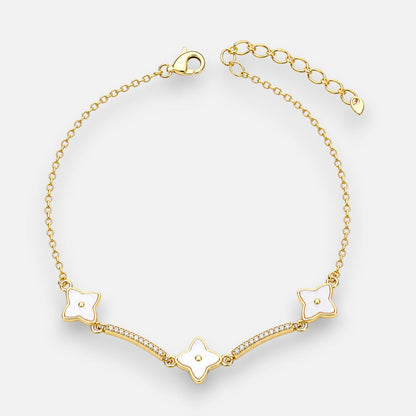 Pulsera Trébol de la Suerte Nácar Circones
