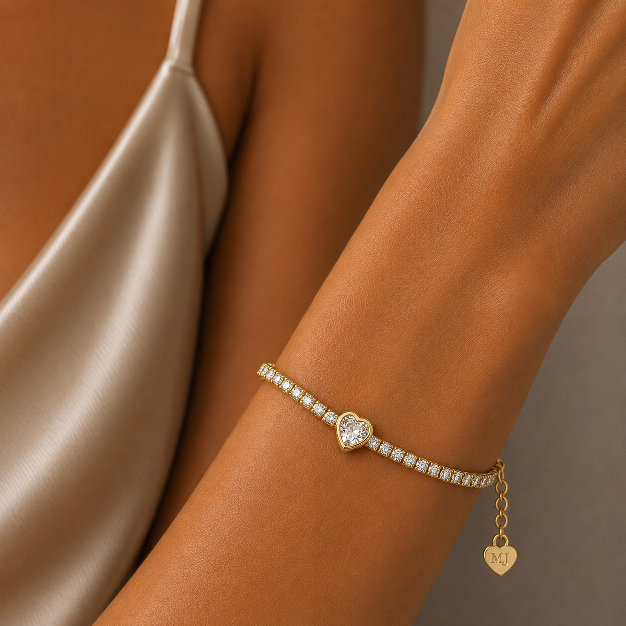 Pulsera Corazón Circones Tenis