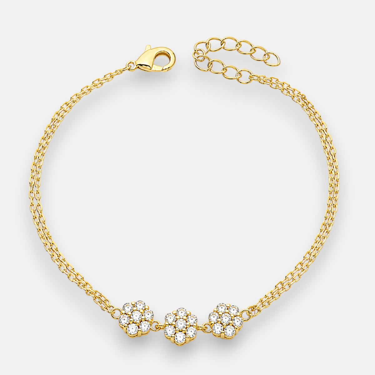 Pulsera Doble Flores Circones