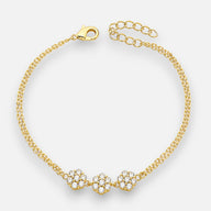 Pulsera Doble Flores Circones