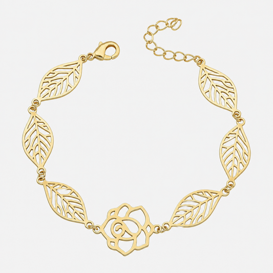 Pulsera Hojas Rosa de Abril