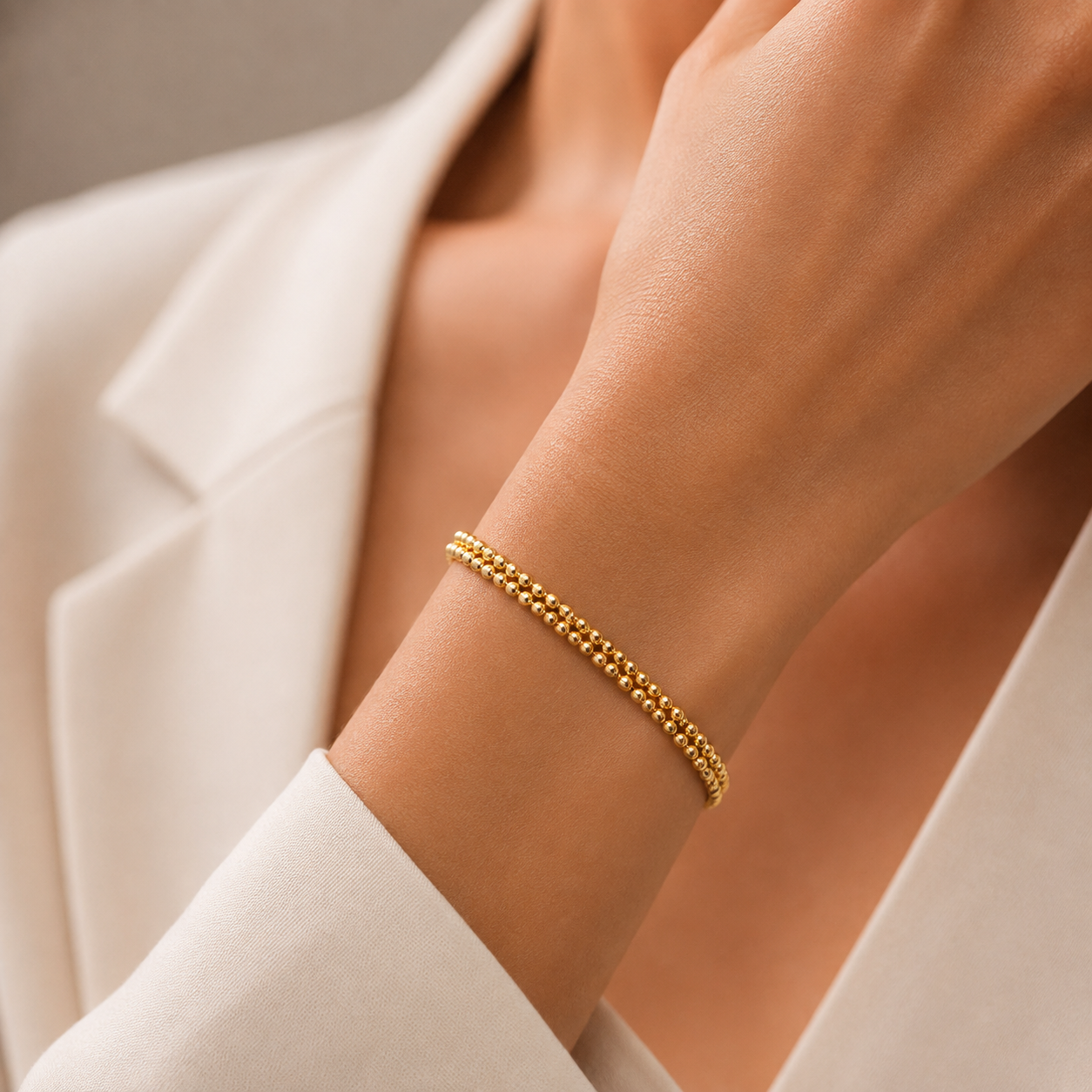 Pulsera Cuadrada Esferas