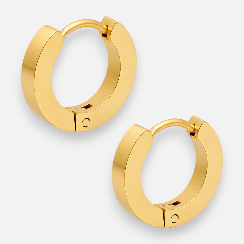 Argolla Huggie Satinada 13 mm