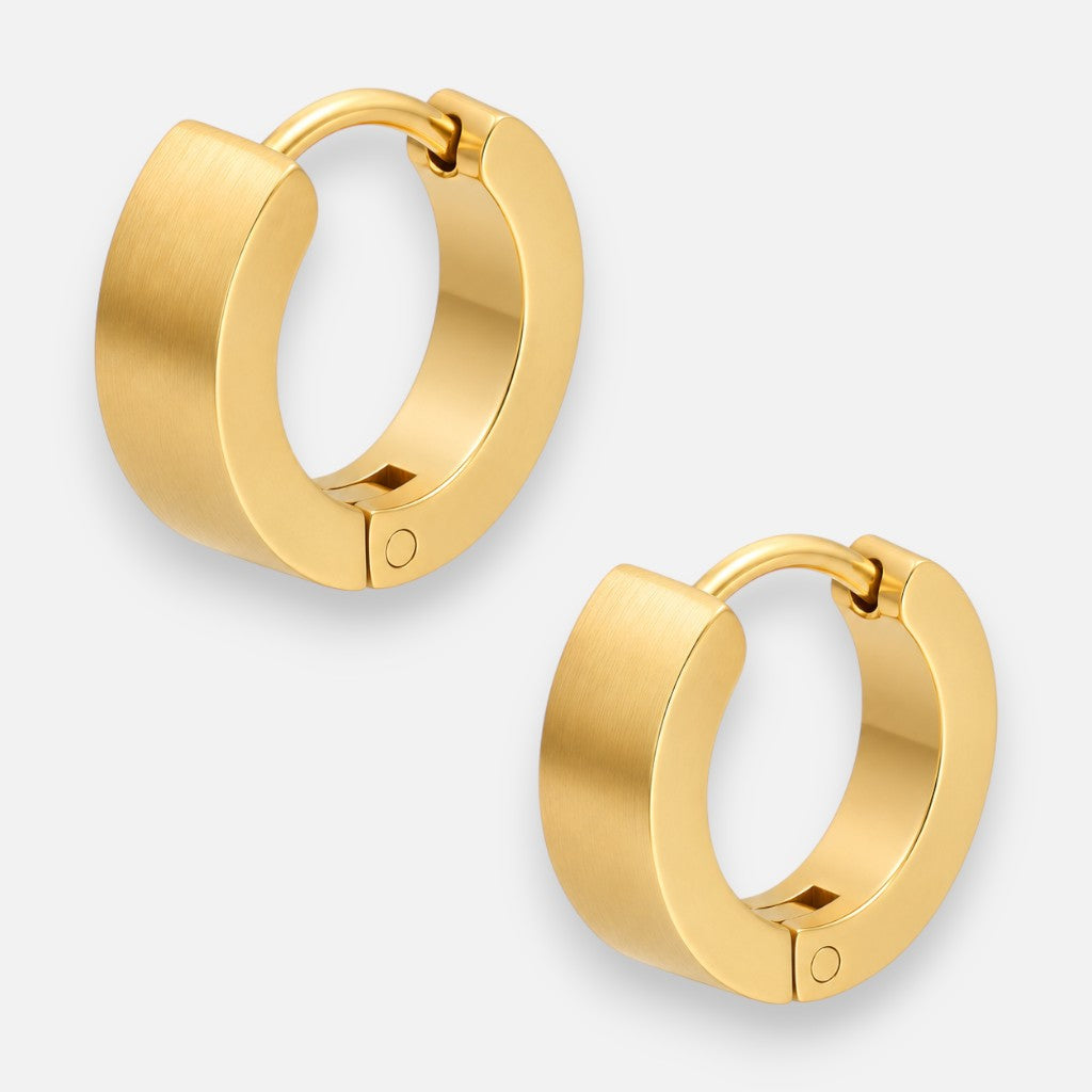 Argolla Huggie Satinada 12 mm