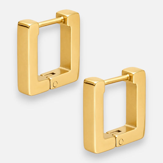 Argolla Huggie Corte Cuadrado 12x12