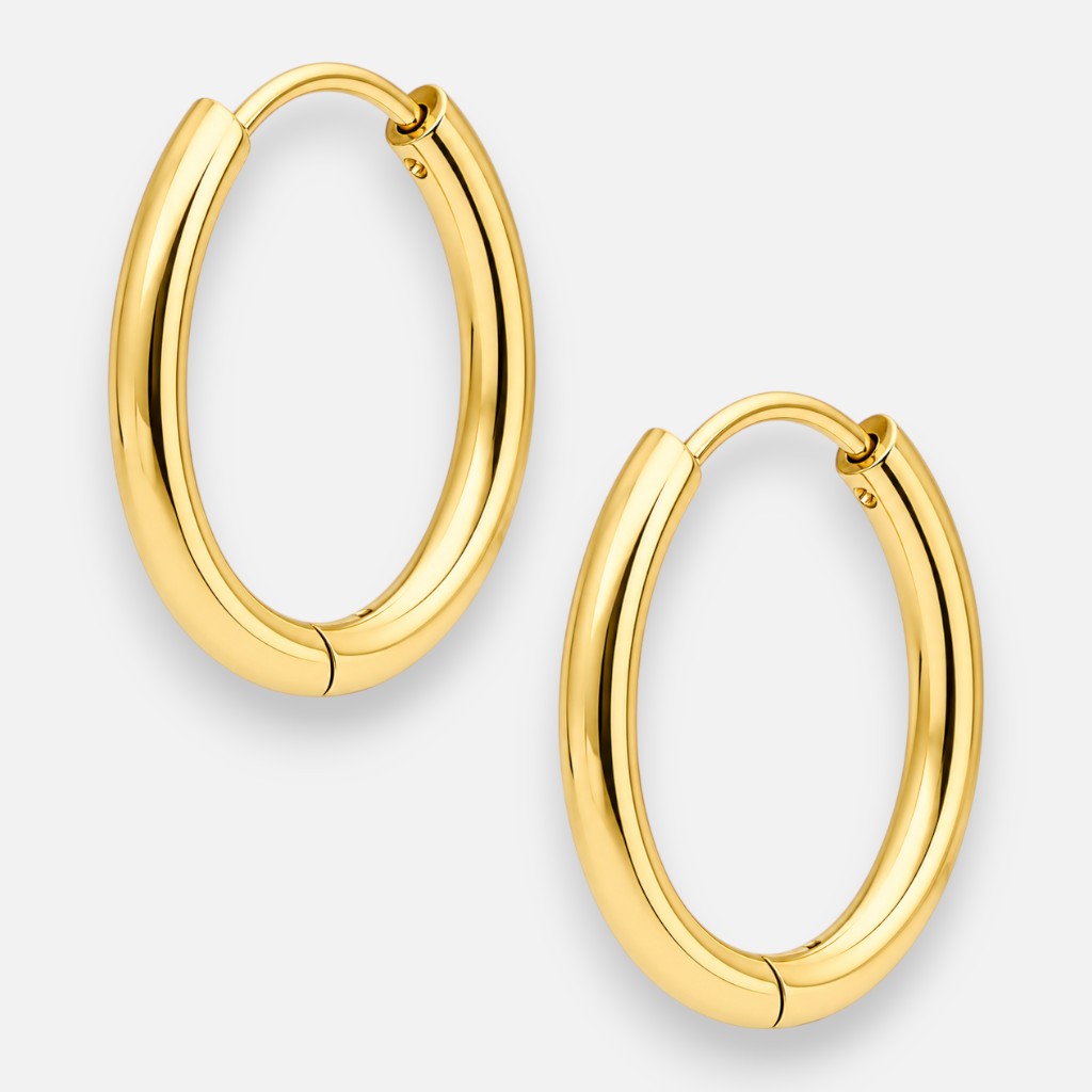 Argolla Huggie Ovalada 20x18 mm