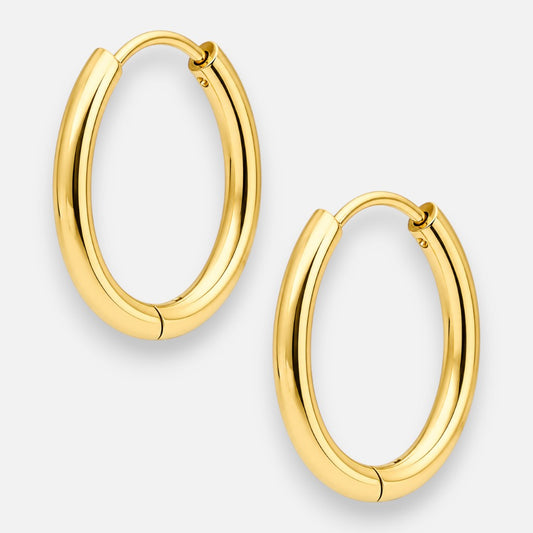 Argolla Huggie Ovalada 20x18 mm