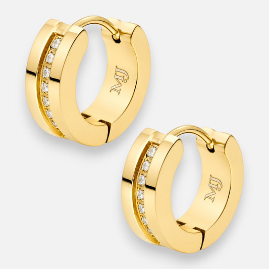 Argolla Huggie Línea Circones 12 mm