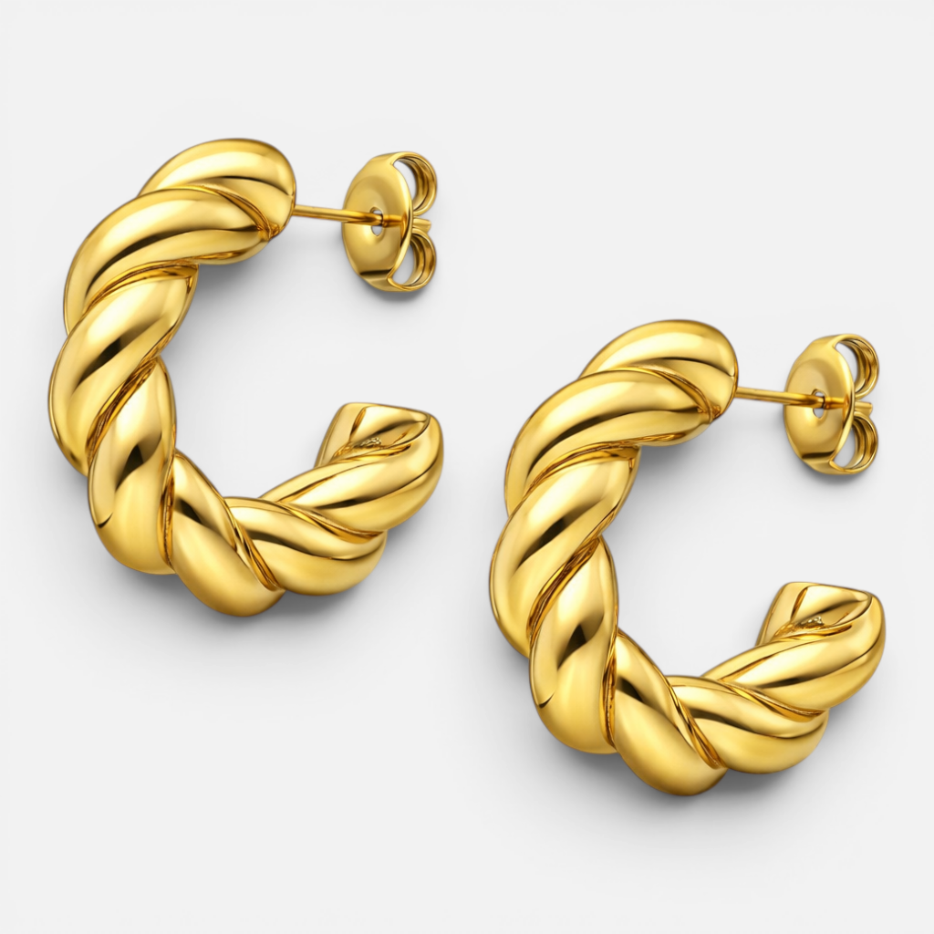 Semi Argolla Chunky Entorchada 23 mm