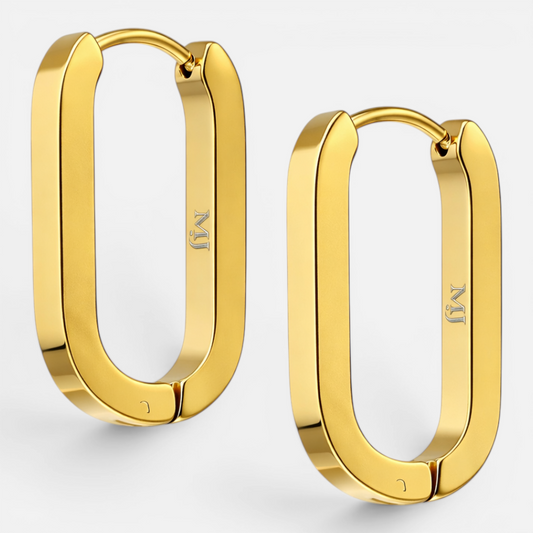 Argolla Huggie Ovalada 22x13 mm