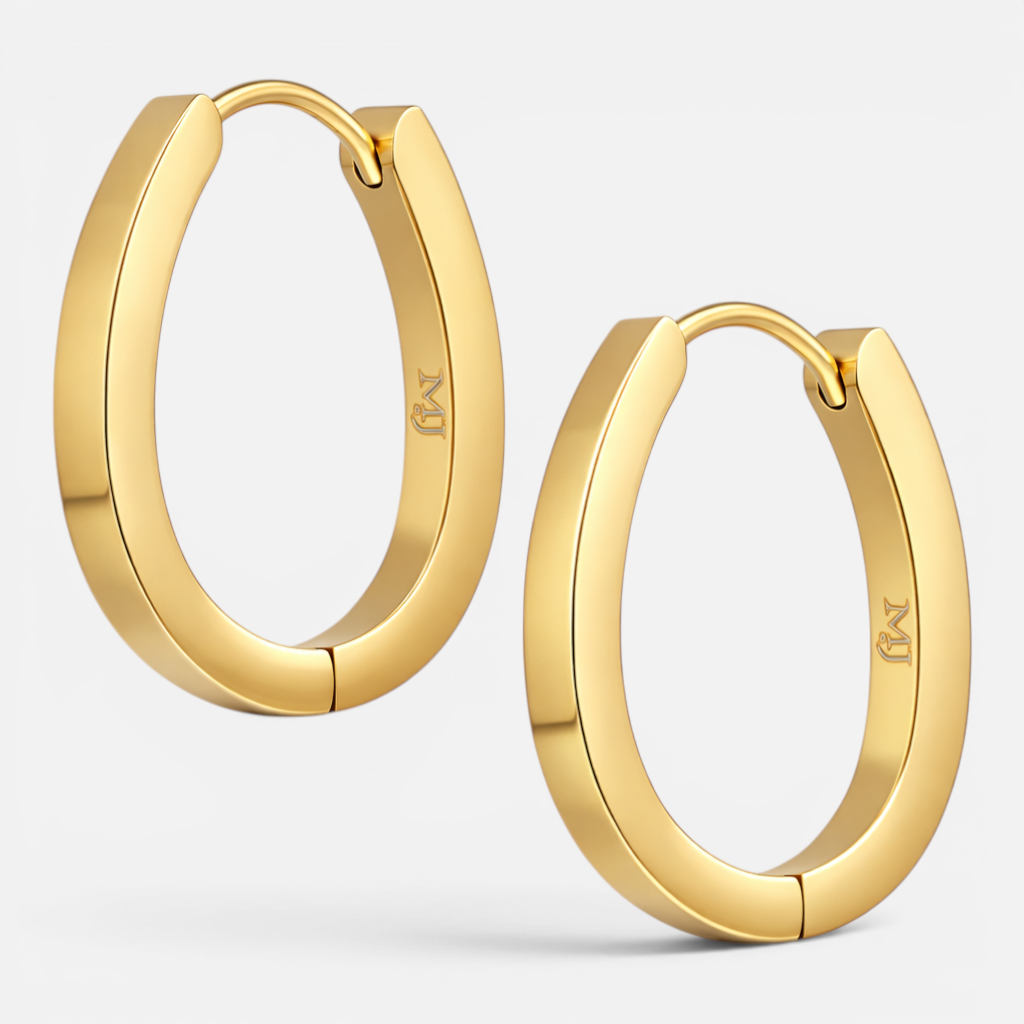 Argolla Huggie Ovalada 21x17 mm