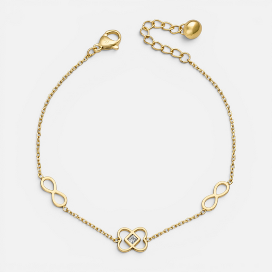 Pulsera Infinitos Rombo Circón