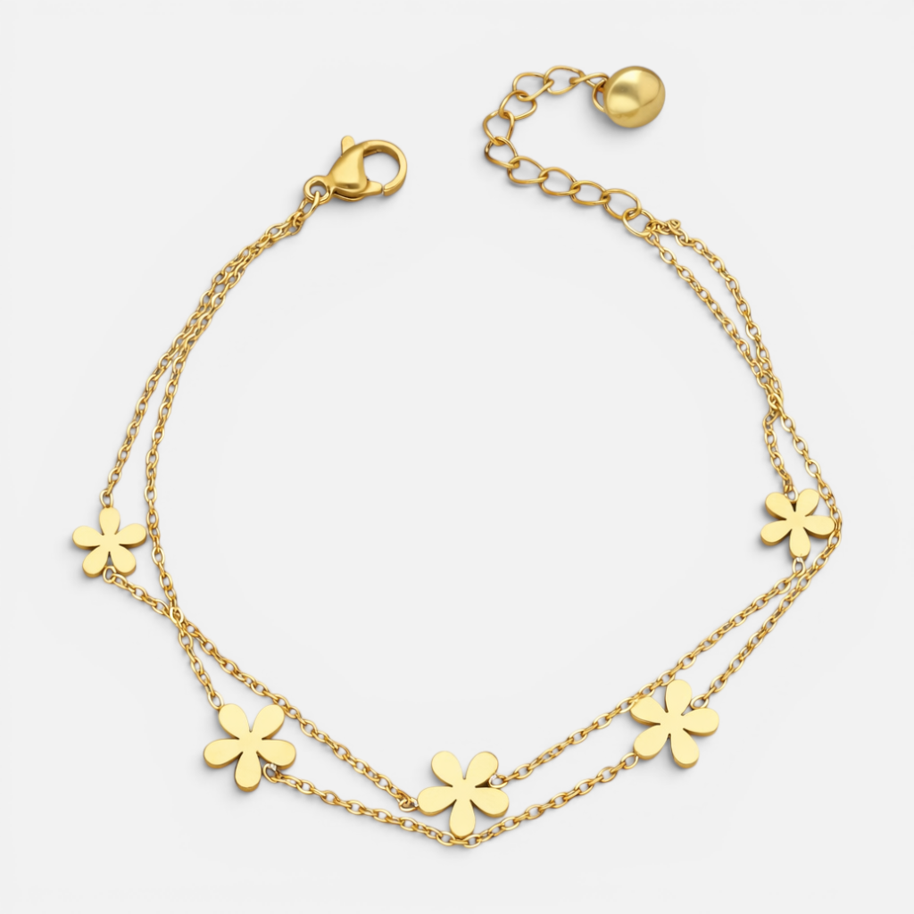 Pulsera Doble Tradicional Flores