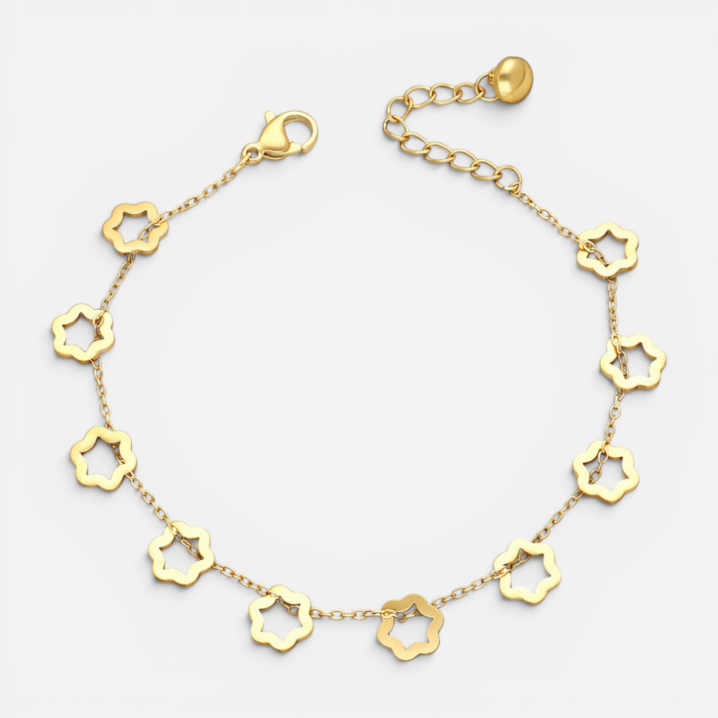Pulsera Flores Estrellas