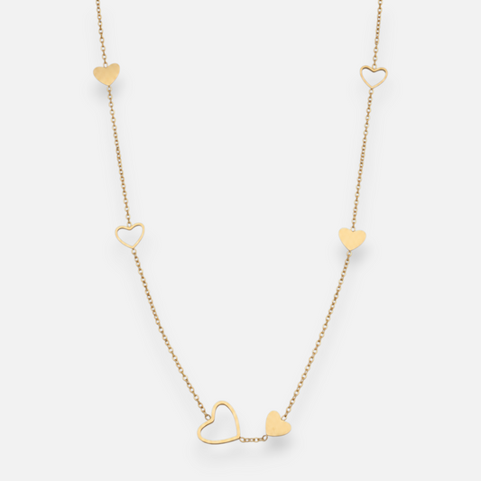Collar Largo Corazones