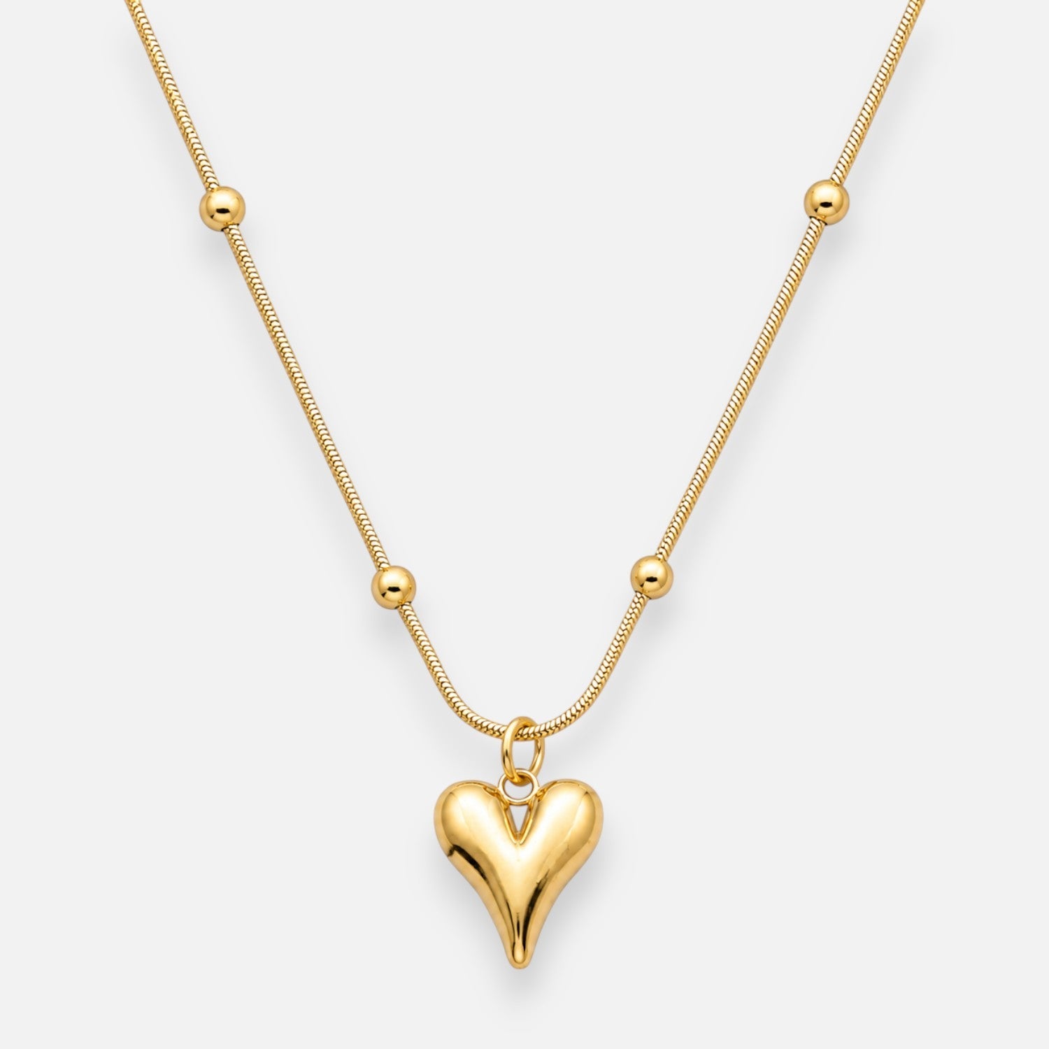 Collar Esferas Corazón Chunky