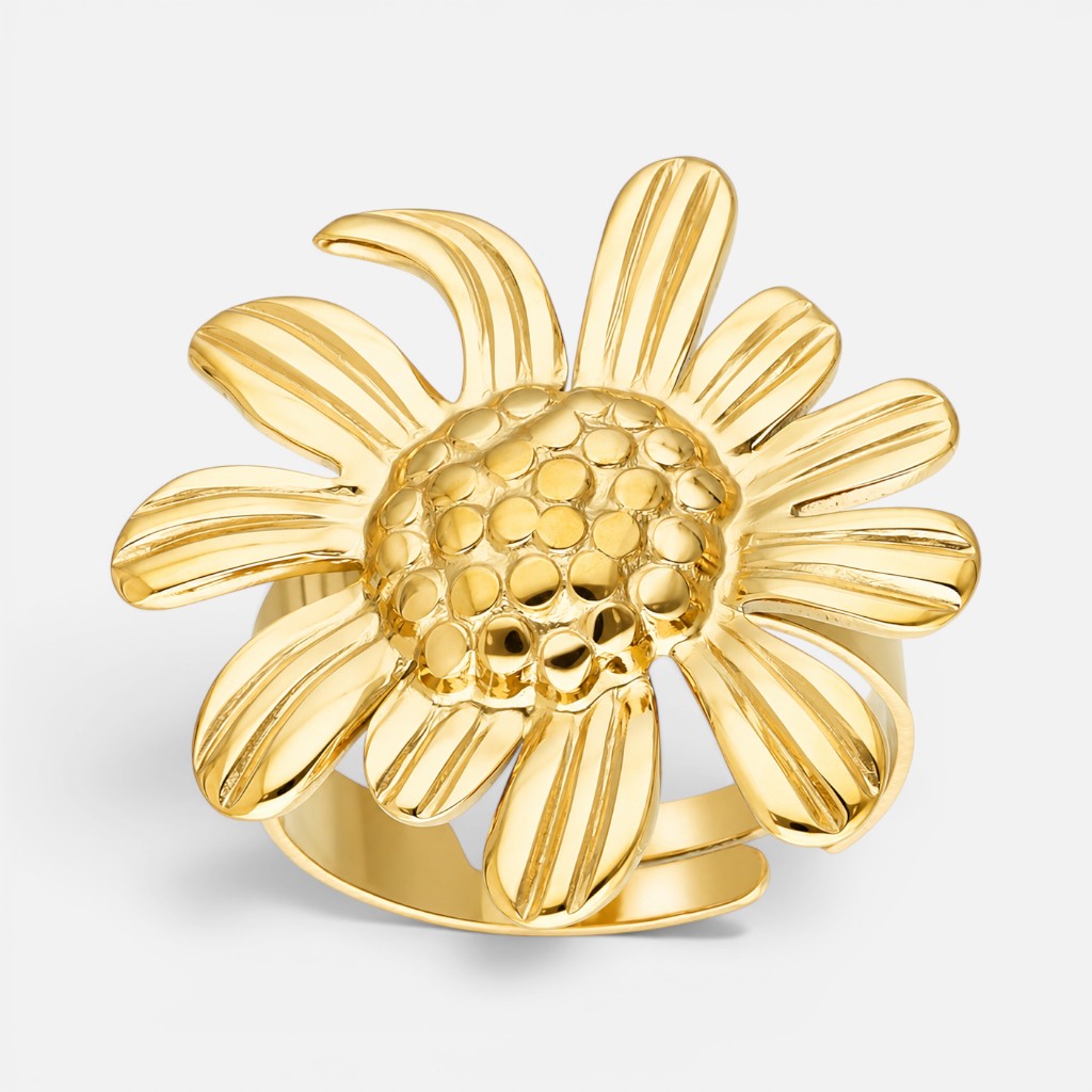 Anillo Maxi Flor Girasol 23 mm