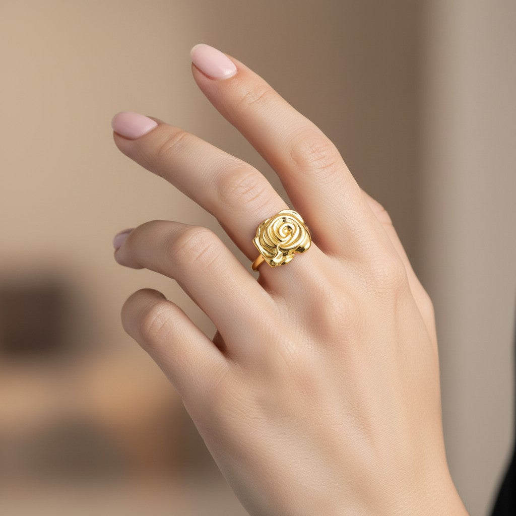 Anillo Ajustable Rosa de Abril
