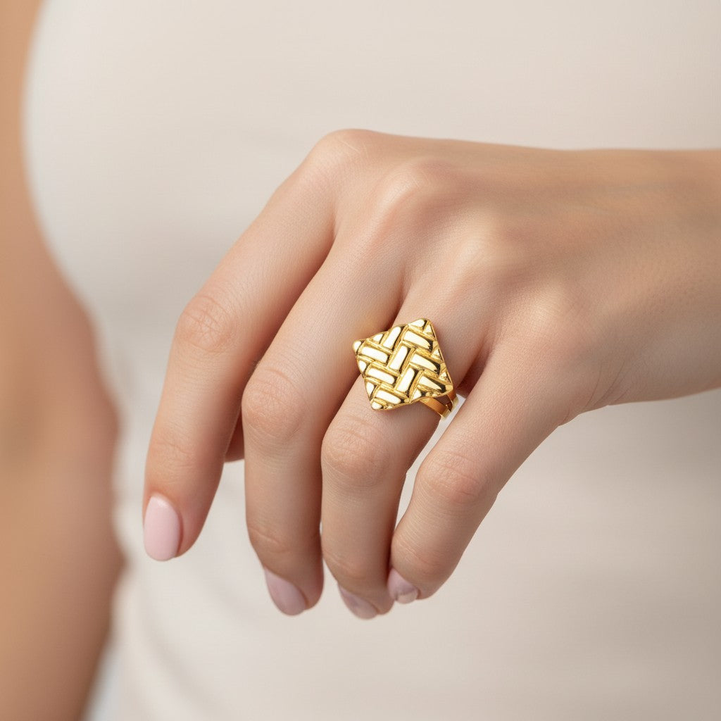 Anillo Rombo Chunky