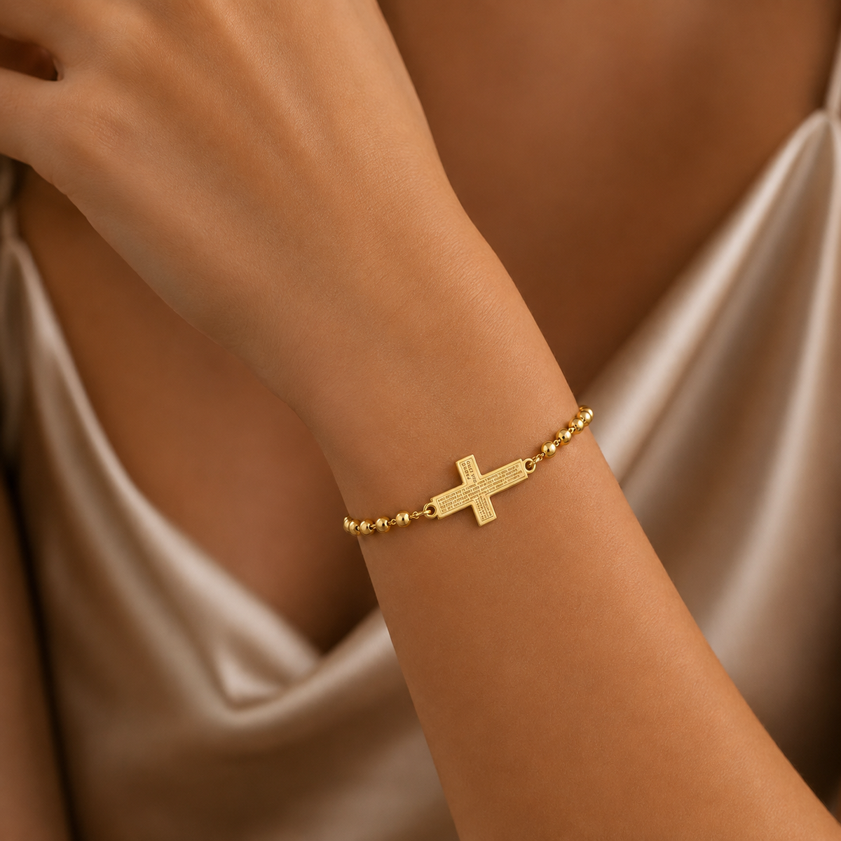 Pulsera Cruz Padre Nuestro