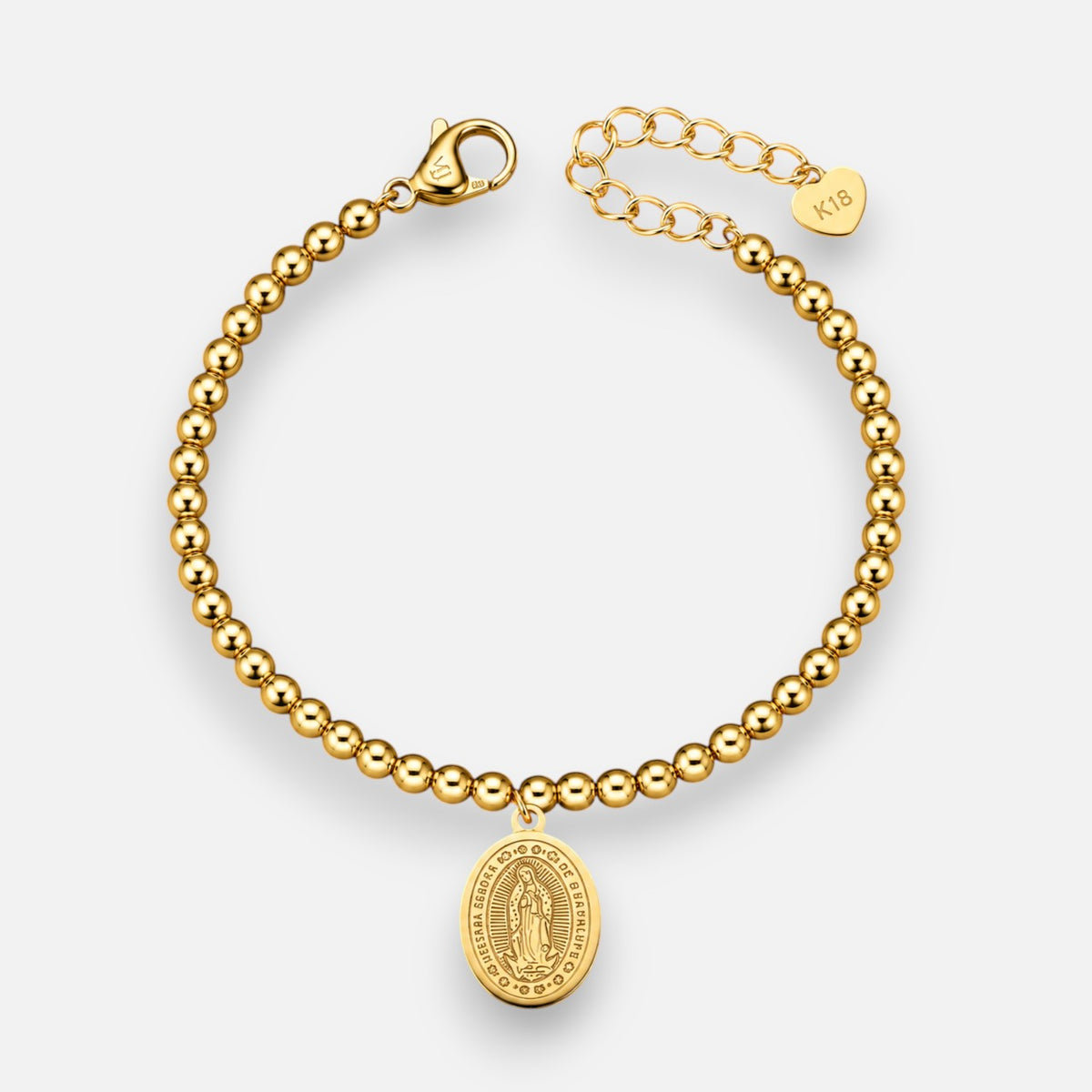 Pulsera Esferas Virgen de Guadalupe