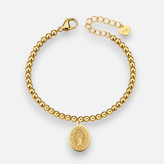 Pulsera Esferas Virgen de Guadalupe