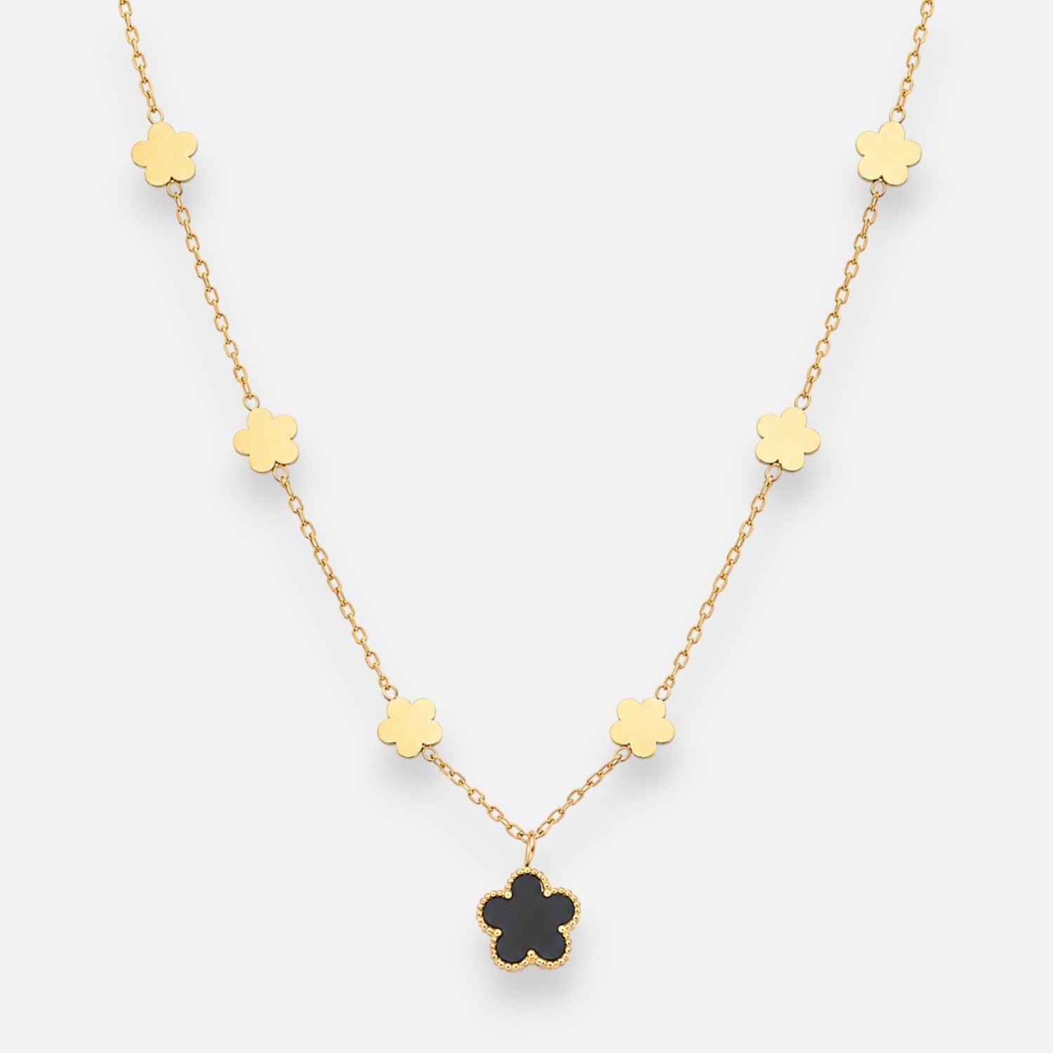 Collar Flores Ónix